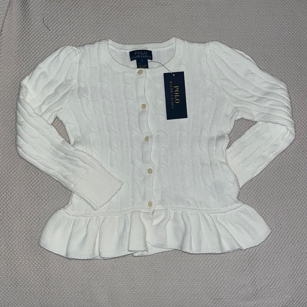 Girls peplum polo sweater